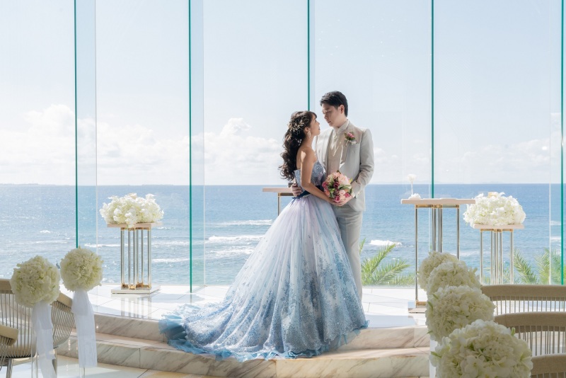 4月 6月限定 チャペル ビーチ 洋装2ペア ヘアチェンジ1回 100カット オリジナルusb付プラン 光貴ファンタジスタウエディング 那覇店 Ainowaフォト