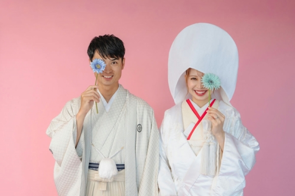 和装スタジオプラン　天気に左右されないスタジオ撮影を♪白無垢または色打掛＋紋付袴で♡